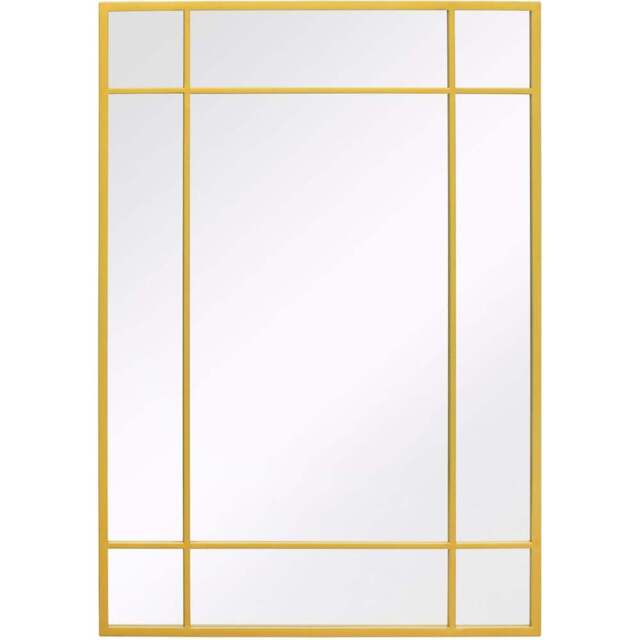The Fenestra Gold Wall Mirror 100 x 70cm - MirrorOutlet - Wilko - image 1