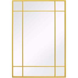 The Fenestra Gold Wall Mirror 100 x 70cm - MirrorOutlet - Wilko - thumbnail 1