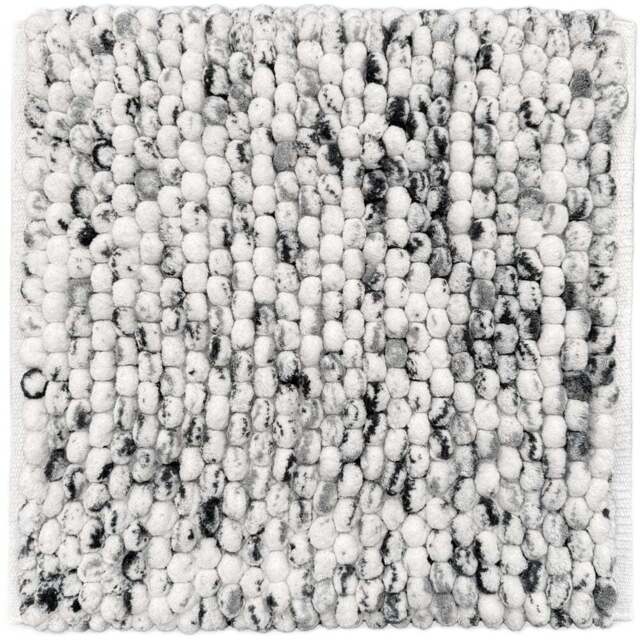 Allure Bath Fashions Luxury Marl Chunky Bobble Dark Grey Square Bath Mat 50 x 50cm - Size: 50 x 50 x 1cm - Wilko - image 1