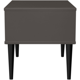 Crowndale Hong Kong Single Drawer Slatt Effect and Graphite Wide Side Table Ready Assembled - Size: 43 x 58 x 40cm - Slatt Effect & Graphite - Wilko - thumbnail 5