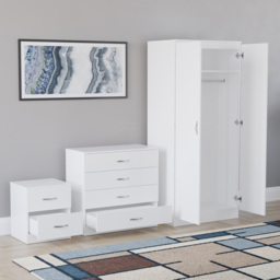 Vida Designs Riano White 3 Piece Bedroom Furniture Set - Wilko - thumbnail 5