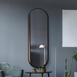 The Vultus Black Double Arched Metal Leaner Wall Mirror 180 x 60cm - MirrorOutlet - Wilko - thumbnail 3