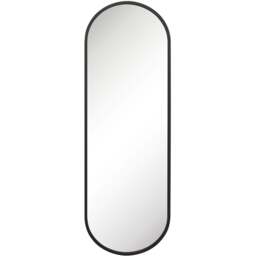 The Vultus Black Double Arched Metal Leaner Wall Mirror 180 x 60cm - MirrorOutlet - Wilko - thumbnail 1