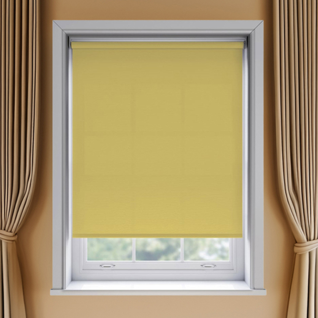 New Edge Blinds Thermal Blackout Roller Blind Ochre 175cm - Size: W 175cm x D 170cm - Yellow - Wilko - image 1