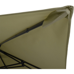 Living and Home Khaki Square Rotatable Crank Cantilever Parasol with Square HDPE Base 3m - Size: 250 x 300 x 300cm - Green - Wilko - thumbnail 5