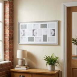 Soft Grey Aperture Collage Photo Frame 19 x 35.2 inch - Size: A6 - The Port. Co Gallery - Wilko - thumbnail 6