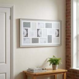 Soft Grey Aperture Collage Photo Frame 19 x 35.2 inch - Size: A6 - The Port. Co Gallery - Wilko - thumbnail 5