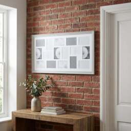 Soft Grey Aperture Collage Photo Frame 19 x 35.2 inch - Size: A6 - The Port. Co Gallery - Wilko - thumbnail 4