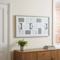 Soft Grey Aperture Collage Photo Frame 19 x 35.2 inch - Size: A6 - The Port. Co Gallery - Wilko - thumbnail 3