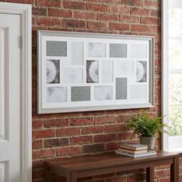 Soft Grey Aperture Collage Photo Frame 19 x 35.2 inch - Size: A6 - The Port. Co Gallery - Wilko - thumbnail 7
