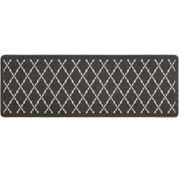 My Mat Arbor Charcoal Diamond Stain Resistant Runner 67 x 200cm - Size: 67 x 200 x 2cm - grey - Wilko - thumbnail 1