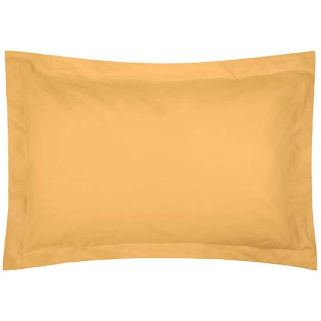 Serene Oxford Saffron Pillowcase - Size: 27 x 20cm - Orange - Wilko - image 1
