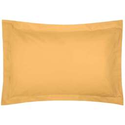 Serene Oxford Saffron Pillowcase - Size: 27 x 20cm - Orange - Wilko - thumbnail 1