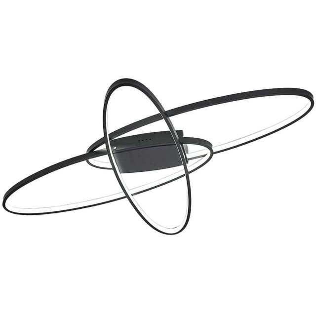 Living and Home Black Cross Unique Oval Ceiling Light - Size: 10 x 90 x 65cm - Wilko - image 1
