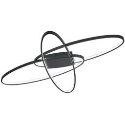 Living and Home Black Cross Unique Oval Ceiling Light - Size: 10 x 90 x 65cm - Wilko