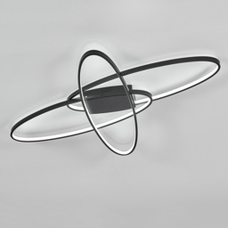 Living and Home Black Cross Unique Oval Ceiling Light - Size: 10 x 90 x 65cm - Wilko - thumbnail 4
