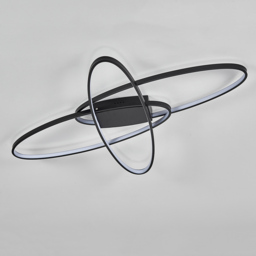 Living and Home Black Cross Unique Oval Ceiling Light - Size: 10 x 90 x 65cm - Wilko - thumbnail 5