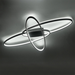Living and Home Black Cross Unique Oval Ceiling Light - Size: 10 x 90 x 65cm - Wilko - thumbnail 6