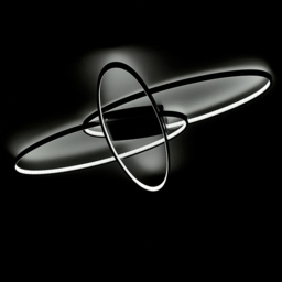 Living and Home Black Cross Unique Oval Ceiling Light - Size: 10 x 90 x 65cm - Wilko - thumbnail 7