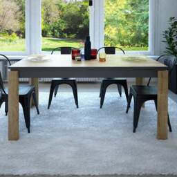 Decorotika Manhattan 6 Seater Dining Table Oak - Size: 4 Seater - Multi - Wilko - thumbnail 1