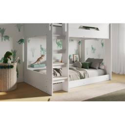 Flair Gravity White Low Bunk Bed with Shelves - Size: Single - Wilko - thumbnail 5