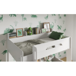 Flair Gravity White Low Bunk Bed with Shelves - Size: Single - Wilko - thumbnail 4