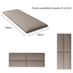 Aspire EasyMount Natural Eire Linen Upholstered Wall Mounted Headboard Panels 4 Pack - Cream - Aspire Beds - Wilko - thumbnail 6