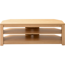 TTAP Memphis 2 Shelf Oak TV Stand - Size: 14.4 x 120 x 39.5cm - Brown - Wilko - thumbnail 4