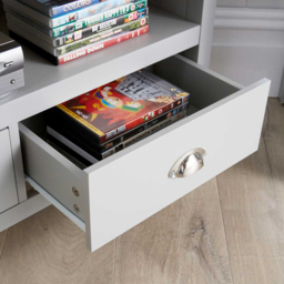 Home Source Avon 2 Drawer Single Shelf Grey Corner TV Unit - Size: 48 x 44 x 88cm - Wilko - thumbnail 5