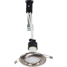 ValueLights Brushed Chrome Warm White LED Fixed Ceiling Downlight 30 Pack - Size: 8.8 x 8.8 x 8.8cm - Silver - Wilko