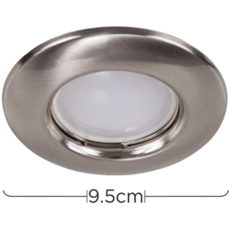 ValueLights Brushed Chrome Warm White LED Fixed Ceiling Downlight 30 Pack - Size: 8.8 x 8.8 x 8.8cm - Silver - Wilko - thumbnail 5
