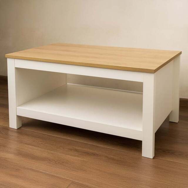 Kosy Koala Light Wood and White Coffee Table - Size: 45 x 85 x 50cm - Multi - Wilko - image 1