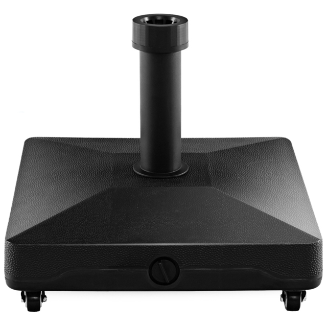 Costway Fillable Umbrella Base Stand with Lockable Universal Wheels - Size: 58 x 51 x 12cm - Black - Wilko - image 1