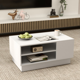 Costway 2 Shelf White Rectangle Coffee Table - Size: 86 x 56 x 41cm - Wilko - thumbnail 5