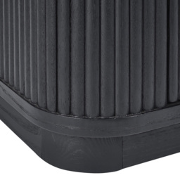 Julian Bowen Louis 3 Door Black Fluted Sideboard - Size: 80 x 142 x 40cm - Wilko - thumbnail 6