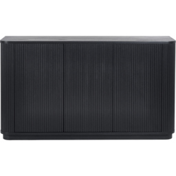Julian Bowen Louis 3 Door Black Fluted Sideboard - Size: 80 x 142 x 40cm - Wilko - thumbnail 4
