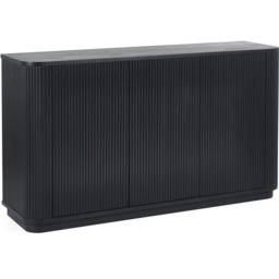 Julian Bowen Louis 3 Door Black Fluted Sideboard - Size: 80 x 142 x 40cm - Wilko - thumbnail 3