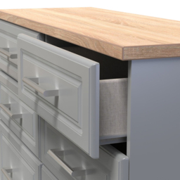 Crowndale Kent 6 Drawer Dusk Grey and Bardolino Oak Midi Chest of Drawers - Wilko - thumbnail 7