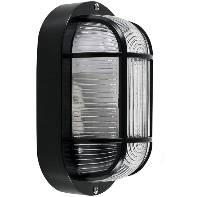ValueLights Carnforth Black Outdoor Wall Bulkhead Light - Size: 18.6 x 19.6 x 19.6cm - Wilko - image 1
