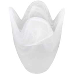 ValueLights Marble Effect Tulip Shape Glass Lamp Shades Set 3 Pack - Size: 12 x 9.5 x 9.5cm - White - Wilko - thumbnail 3