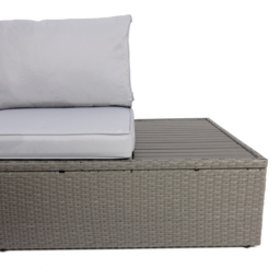 Charles Bentley 5 Seater Rattan Corner Lounge Set - Grey - Wilko - thumbnail 6