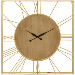 Premier Housewares Yaxi Gold Square Wall Clock 91cm - Size: 91 x 10 x 91cm - Wilko - thumbnail 1