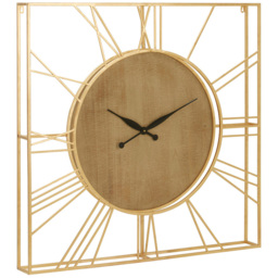 Premier Housewares Yaxi Gold Square Wall Clock 91cm - Size: 91 x 10 x 91cm - Wilko - thumbnail 4