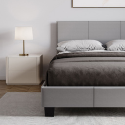 Vida Designs Lisbon Small Double Grey Faux Leather Bed Frame - Wilko - thumbnail 5