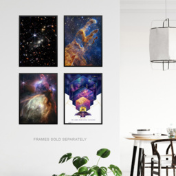 Artery8 NASA James Webb Space Telescope Rho Ophiuchi Pillars Wall Art Print 30 x 41cm 4 Pack - Size: 40.5 x 30.5 x 0.3cm - Multi - Wilko - thumbnail 4