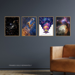 Artery8 NASA James Webb Space Telescope Rho Ophiuchi Pillars Wall Art Print 30 x 41cm 4 Pack - Size: 40.5 x 30.5 x 0.3cm - Multi - Wilko - thumbnail 3
