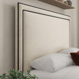 DS Living Verona Super King Size Plush Cream Piping Bed Frame - Wilko - thumbnail 3