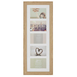 Oxford 3 Aperture Wood Effect Photo Frame - Size: A6 - Brown - The Port. Co Gallery - Wilko - thumbnail 4