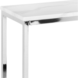 Julian Bowen Scala Chrome and White Marble Top Console Table - Size: 35 x 100 x 76cm - Wilko - thumbnail 4