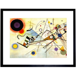 Wee Blue Coo Kandinsky Composition VIII Home Decor Framed Wall Art Print 30 x 41cm - Size: 43.3 x 33.3 x 1.5cm - Yellow - Wilko - thumbnail 1